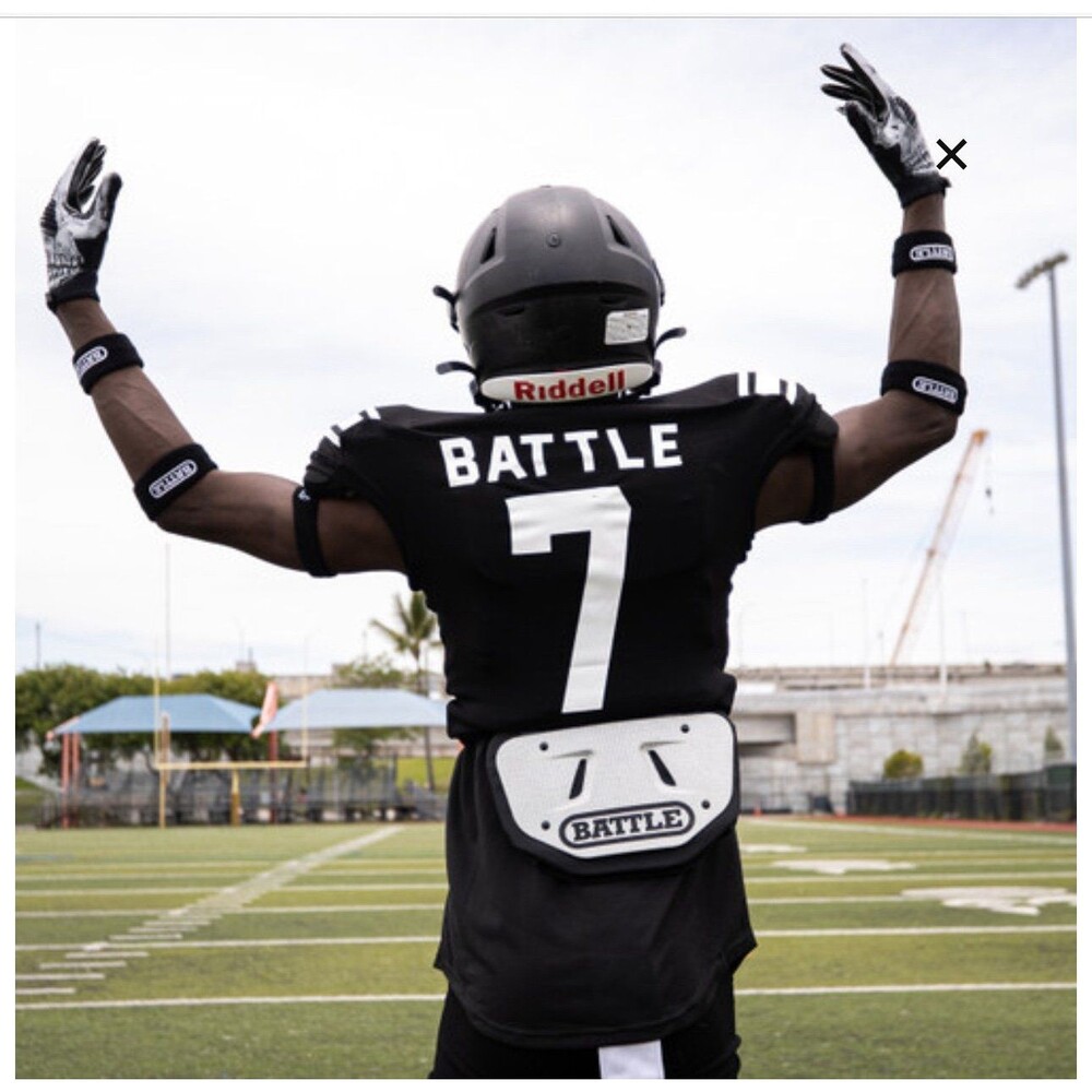 Battle “Diamond" Chrome Football Back Plate With Hardware Youth